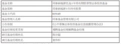 同泰新能源1年持有股票与同泰慧利混合增聘陈宗